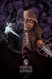 Mondo Mortal Kombat by Oliver Barrett Print Poster x/170 Scorpion Sub-Zero Art