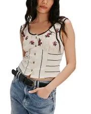 Free People Rosebud Knit Top