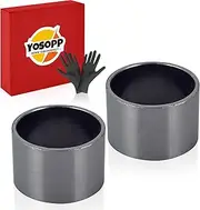 YOSOPP Graphite Exhaust Gasket 2Pcs - Perfect Fit for Your Motorcycle, Dirt Bike, ATV or Scooter - Universal 45mm x 50mm x 33mm Size - Compatible with Polaris Ranger RZR 4 800 (2010-2014)