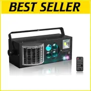 Portable RGBW Strobe and Pattern Lights for Parties - Remote Control Included