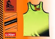 4 HiVis DesignerSINGLET WorkWear SAFETY Fluro MicroMesh TANK Top HighVisibility
