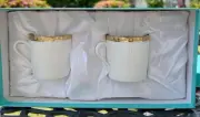 Tiffany Gold Band Pair Mugs (No Box)