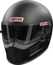 Simpson Safety 7200028 Bandit Racing Helmet-Medium; Matte Black