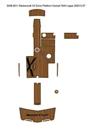 2006-2011 Mastercraft X2 Swim Platform Cockpit Pad Boat EVA Foam Teak Floor Mat