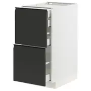 METOD / MAXIMERA base cb 2 frnts/2 low/1 md/1 hi drw, white/Upplöv matt anthracite, 40x60x80 cm