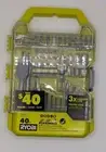 RYOBI Drill and Impact Drive Kit Drill Driver Bits Driving Bit Set 40 Piece
