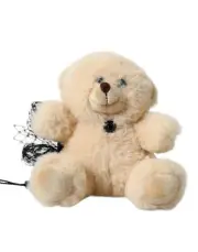 Dolce&Gabbana Women Beige Teddy Bear Hair Band Polyester Crystals Mesh Net Clip