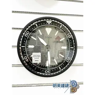 SEIKO精工 QXA791K/黑水鬼潛水錶圈造型靜音/時鐘/掛鐘/明美鐘錶眼鏡