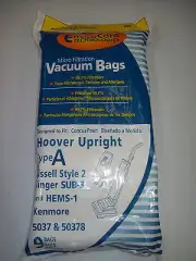 9 Micron Filtration Allergy Hoover A Bags Fits Concept Decade Elite II Runabout