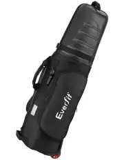 [Everfit] Foldable Hard Case Golf Travel Bags for AirlinesWithWheels in Black