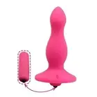 ButtPlug Silicone Anal Dilator Smooth Dildo Vibrating Prostate Stimulator