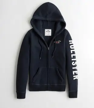 Hollister 海鷗 現貨 連帽外套 女生 藍色