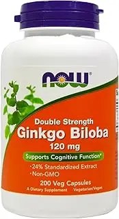 NOW Foods Ginkgo Biloba 120Mg 200 Vegicaps (Pack Of 2)