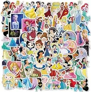 100 Packs Cartoon Princess Stickers Water Bottles Laptop Phone Motorcycle Computer Guitar Skateboard Hydroflasks Cartoon Vinyl Sticker Waterproof Aesthetic Decals for Teens Girls Adults