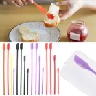 Thin Jar Scraper Small Rubber Spatula Mini Silicone Spatula Set Makeup