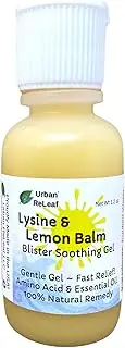 Lysine and Lemon Balm Blister Soothing Gel! for Cold Sores, Fever Blisters, Rashes, Red Bumps, Pox, Raw, Chapped Skin. Help Suppress Outbreaks, Heal Delicate Tissue. Fast Natural Help!