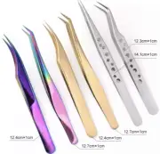 Professional Eyelashes Extensions Tweezers Nipper Stainless Steel High Precision