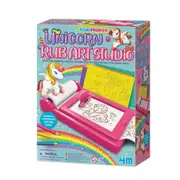 4M KidzMaker Unicorn Rub Art Studio Kids/Children Art Craft Activity Kit 4y+