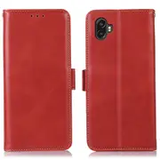 For Samsung Galaxy Xcover 6 Pro RFID Blocking Phone Case Crazy Horse Texture Genuine Cowhide Leather Cover with Wallet Stand