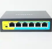 6-Port POE Switch / 4 PoE Ports, 2 Ethernet Uplink & Extended Function