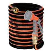 Heavy Duty,5/8 inx75FT,No Kink Flex Hose,Upgraded Hybrid Outdoor Water Hose f...