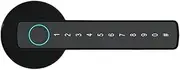 Tuya Fingerprint Door Lock Digital Electronic Lock with Password/Key/Card/Smartlife/Tuya APP Unlock(Black)
