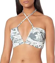 [Seafolly] Women's Shirred Back V Wire Bandeau Bikini Top Swimsuit, Copacabana