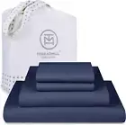 American Supima King Size Cotton Sheets, 1200 Thread Count, 4 Piece Luxury Bed S