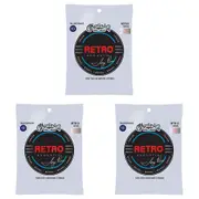 3x Martin Guitar Retro 6 Strings T Rice Monel WD MMTR13 Bluegrass Gauge