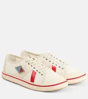 [Bottega Veneta] Bottega Veneta Eliot leather and canvas sneakers AU 6 multicoloured