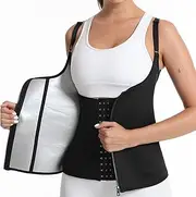 Meichoon Waist Trainer Vest for Women 3 Row Hook & Eye Closure Body Shapewear Tummy Control Postpartum Recovery Sports Girdle