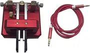 Automatic Morse Dual-Paddle Telegraph Key CW Key for Ham Radio Users for Amateur HAM Radio CW Paddle Key Amateur Easy to Use Easy Install Red