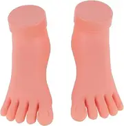 CRILSTYLEO Elastic Nail Art Foot Mold Set Practice Manicure Training Model for Nail Tips Application