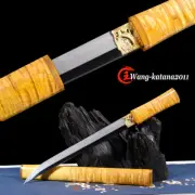 Japanese Sword T8 Steel Clay Tempered Abrasive Blade Mini Knife Real Hmaon Sharp