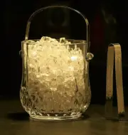 Japanese Style Glass Ice Bucket With Handle Beer Cooler Soft Drink Cooler 1000ml