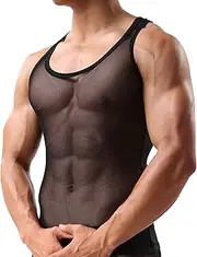 [Generic] Strap Lingerie for Women Plus Underpants Mens Mesh Shorts See Through with Large Split Mesh Pants Lingerie for Woman