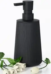 Matte Black Soap Dispenser Refillable Pump for Liquid Soap & Lotion, Plastic
