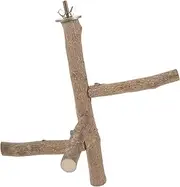 INOOMP Bird Perch Stand for Parrots and Birds Durable Natural Wood for Climbing and Chewing for Parakeets Cockatiels