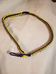 NEW- Neck Lanyard w/break-away clip-Handmade- Paracord 550- Purple/ Yellow - 30"
