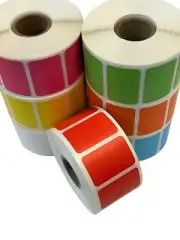 2"x1.25" RED Colored 3/4" Core Direct Thermal Zebra Sato Label 160 (6 Rolls)