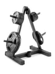 Weider Weight Plate and Barbell Storage Rack Compact Design 210 Lbs Max Weight
