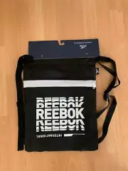 New Reebok Training Gymsack Drawstring Bag Black/White Lightweight Stylish