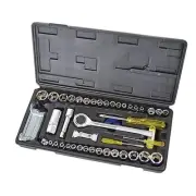 Supatool METRIC & IMPERIAL SOCKET SET 1/4 & 3/8 Inch Square Drive 62Pcs,6 Points