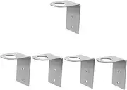 Ciieeo 5pcs Metal Soap Container -Mounted Shower Gel Dispenser Holder Adhesive Shampoo Holder