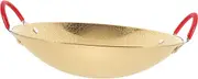 Zerodeko Double Handle Stainless Steel Wok Pan Home Kitchen Restaurant Cooking Pot Nonstick Surface for Easy Cooking