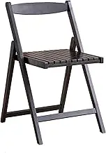 QMNUZCFD Portable Folding Chairs Solid Wood 200 kg Capacity for Party Events Wedding Dining Picnic Office Folding Chair Dining Room (Black)