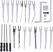 26pcs Lock Pick Gun Tips,Accessories of Electric Lock Pick Gun,Common Replacement Tips for Locksmith