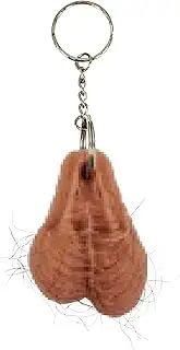 [HOCZIK] Funny Keychain, Funny Hairy Keyring Key Chain, Best Gag Christmas Birthday Gifts for Men Women Friends Him Her, Brown