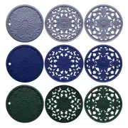 High Temperature Resistant Pot Coasters 3Pcs Silicone Kitchen Table Mats
