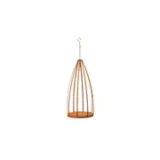 Flat Bar Metal Hanging Birdcage Home/Garden/Patio Display Decor 75x35cm Rust